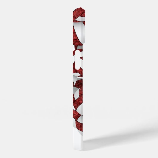 Maroon weiß Team färbt mädchenhafte Volleyballs Case-Mate iPhone Hülle (Rückseite / Rechts)