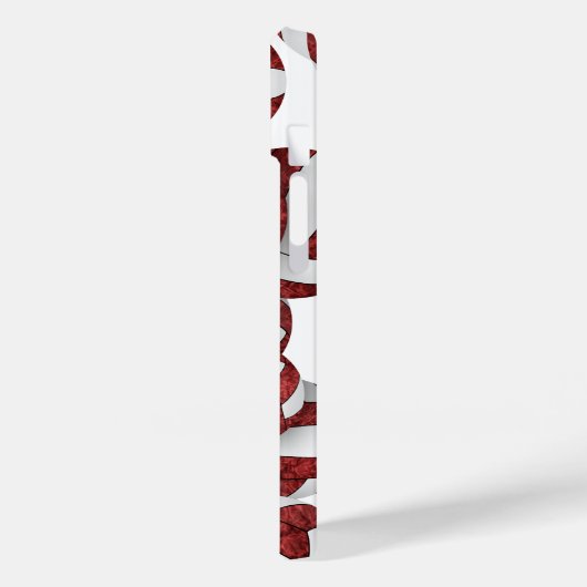 Maroon weiß Team färbt mädchenhafte Volleyballs Case-Mate iPhone Hülle (Rückseite / Links)