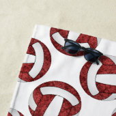 Maroon Weiß Volleyball Team Mädchen Strandtuch (Beispiel)