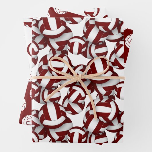 Maroon-Weiße Mannschaftsfarben passend zum Set-Vol Geschenkpapier Set (Beispiel)