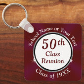 Maroon, White, 50. High School Wiedersehen Souveni Schlüsselanhänger (Vorderseite)