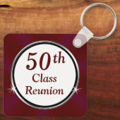 Maroon, White, 50. High School Wiedersehen Souveni Schlüsselanhänger (Rückseite)
