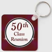 Maroon, White, 50. High School Wiedersehen Souveni Schlüsselanhänger (Rückseite)