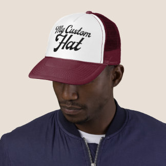 MAROON & WHITE Benutzerdefinierte Trucker-Mütze Me Truckerkappe