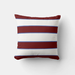 Maroon White Blue Nautical Elegante Kissen