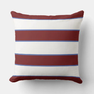 Maroon White Blue Nautical Elegante Kissen
