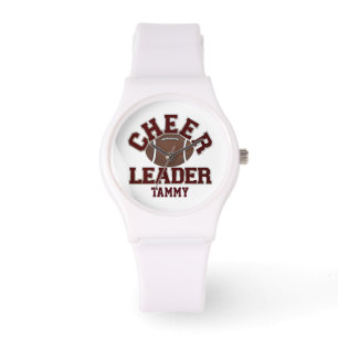 Maroon & White Cheerleader's Custom Watch Armbanduhr