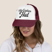 MAROON & WHITE Custom Trucker Hat Mesh Cap Blank Truckerkappe (Beispiel)