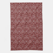 Maroon & White Damask Küchentücher (Vertikal)