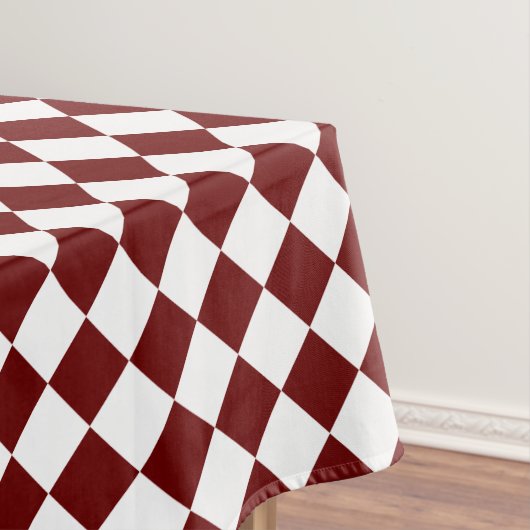 Maroon & White Diamond - Ihr Logo-Business-Event Tischdecke (Beispiel)