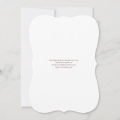 Maroon White Lace Einladung (Rückseite)