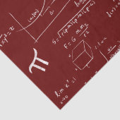 Maroon White Mathematic Formulas Graphics Seidenpapier (Detail)