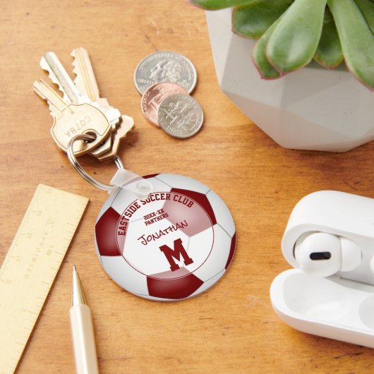 Maroon White Soccer-Team schenkt Kindersport Schlüsselanhänger (Schreibtisch)