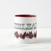 Maroon, White und Silver Cheerleader Tasse (Zentrum)