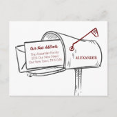 Maroon wir haben bewegte verzweifelte Mailbox bewe Postkarte (Vorderseite)