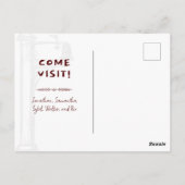 Maroon wir haben bewegte verzweifelte Mailbox bewe Postkarte (Rückseite)