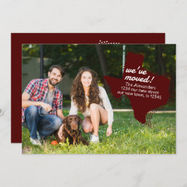 Maroon, wir haben uns bewegt - gepunktete Texas be Ankündigung