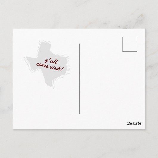 Maroon, wir haben uns bewegt - gepunktete Texas be Postkarte (Rückseite)