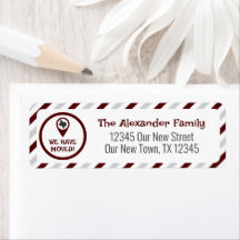 Maroon, wir haben uns bewegt Streifen bewegen