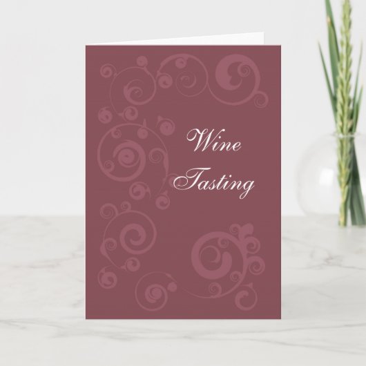 Maroon Wirbel Card Karte (Vorderseite)