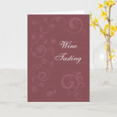 Maroon Wirbel Card Karte (Gelbe Blume)