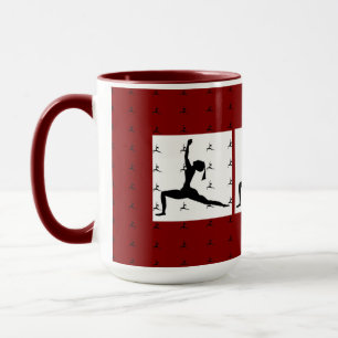 Maroon Yoga Tasse