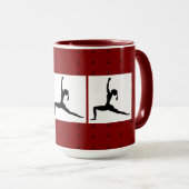Maroon Yoga Tasse (VorderseiteRechts)