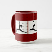 Maroon Yoga Tasse (Vorderseite Links)