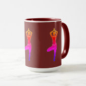 Maroon Yoga Tasse (VorderseiteRechts)