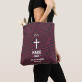 Maroon Zebra Stripes Muster Bible Verse Christlich Tasche (Von Nahem)