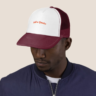 Maroon-Zitat-Schaumstoff-Personalisierte weiße Mar Truckerkappe