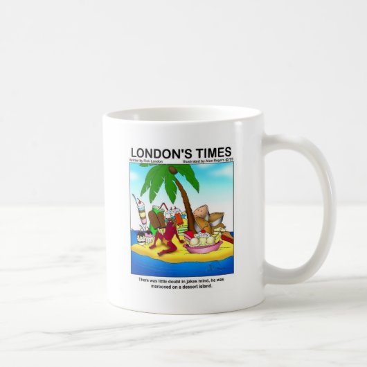 Marooned on Dessinsel Funny T-Shirts & Geschenke Kaffeetasse (Rechts)