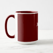 Marot-rote Vorlage, weißer Text, Tasse (Links)
