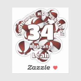 Maroteam färbt Basketball-Basketball Kindersport Aufkleber