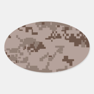 Marpat Wüste Camouflage Ovaler Aufkleber
