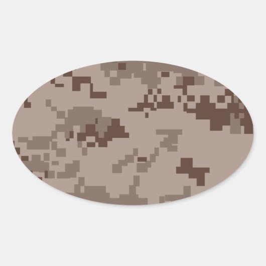 Marpat Wüste Camouflage Ovaler Aufkleber (Vorderseite)