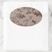 Marpat Wüste Camouflage Ovaler Aufkleber (Tasche)