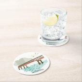 Marquam Brücken-Portland-Untersetzer Runder Pappuntersetzer (Vor Ort)