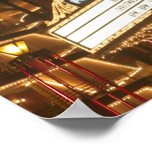 Marquee des Auditoriums Arlene Schnitzer Poster (Ecke)