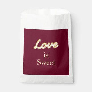 Marquee Lights Gefallen Bag - Marsala Geschenktütchen