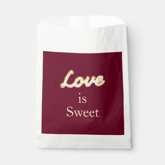 Marquee Lights Gefallen Bag - Marsala Geschenktütchen (Vorderseite)