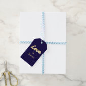 Marquee Lights-Geschenktafel - blau Geschenkanhänger (Mit Garn)