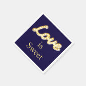 Marquee Lights Liebe ist Sweet Napkin - blau Serviette (Ecke)