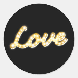 Marquee Lights Liebe Sticker - schwarz
