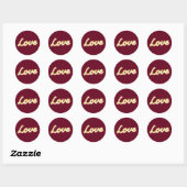 Marquee Lights Love Aufkleber - marsala (Blatt)