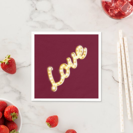 Marquee Lights Napkin - Marsala Serviette (Beispiel)