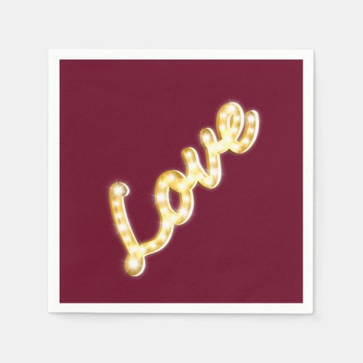 Marquee Lights Napkin - Marsala Serviette (Vorderseite)