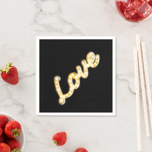 Marquee Lights Napkin - schwarz Serviette (Beispiel)