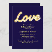 Marquee Lights Probe Dinner einladen Einladung (Vorne/Hinten)