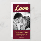 Marquee Lights Save the Date Fotokarte (Vorne/Hinten)